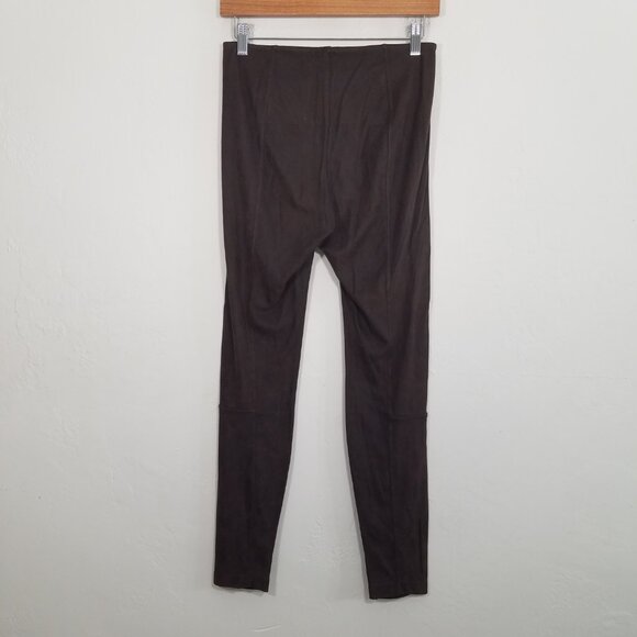 Lysse Faux Suede Brown Leggings Size S - Picture 3 of 6
